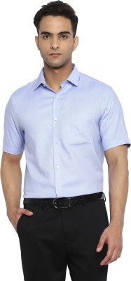 TURTLE Men Self Design Formal Light Blue Shirt