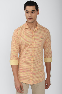PETER ENGLAND Men Printed Casual Orange Shirt