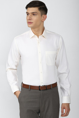 VAN HEUSEN Men Printed Formal White Shirt