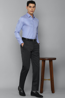 LOUIS PHILIPPE Men Self Design Formal Blue Shirt