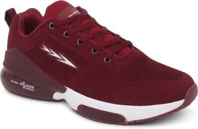 COLUMBUS BREATHE Maroon/White Sports Running Shoes For Men(Maroon)