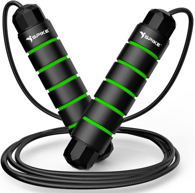 Spike Heavy Skipping Jump Rope for Weight Loss, Fat Loss, Strength for Men and Women Weighted Skipping Rope(Black, Length: 294 cm)