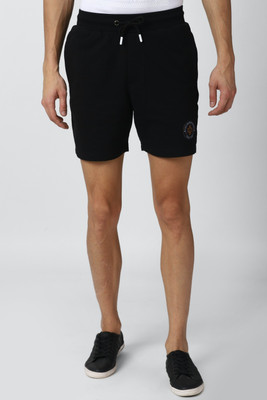VAN HEUSEN Solid Men Black Regular Shorts