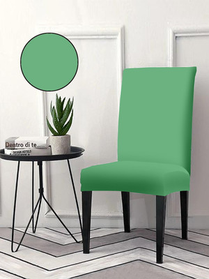 Cortina Polyester Plain 1 Seater Chair Cover(Green Pack of 1)
