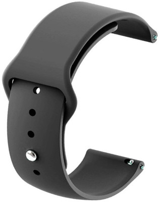 BLACK LOVIES 22MM SOFT SILICON BELT Smart Watch Strap(Black)