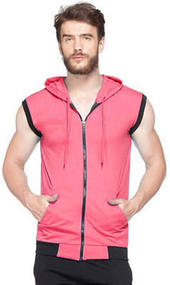 Moordale Solid Men Hooded Neck Red T-Shirt