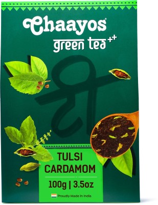 Chaayos Immunity Booster Tulsi, Elaichi - Holy Basil, Cardamom Flavoured Whole Leaf Tulsi, Cardamom Green Tea Pouch(100 g)