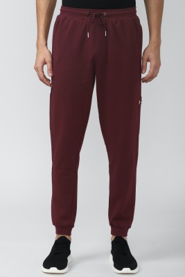 VAN HEUSEN Solid Men Maroon Track Pants