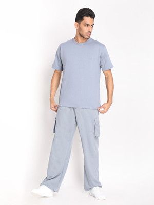 CHKOKKO Solid Men Track Suit