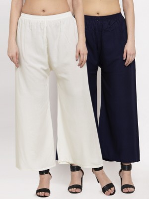 borse lele Relaxed Women Dark Blue, White Trousers