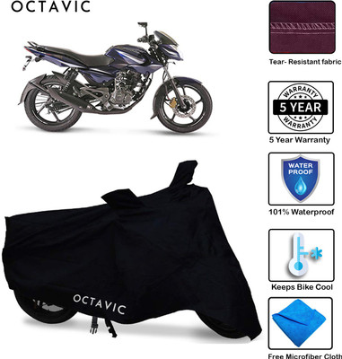 octavic Waterproof Two Wheeler Cover for Bajaj(Pulsar 135 LS DTS-i, Black)