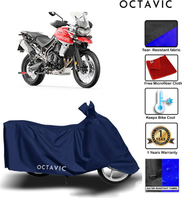AUTOCAD Waterproof Two Wheeler Cover for Triumph(Tiger 800 XCA, Blue)