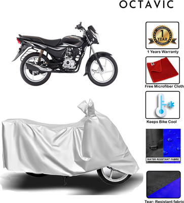 octavic Waterproof Two Wheeler Cover for Bajaj(Platina 100 DTS-i, Silver)