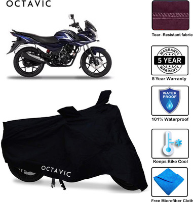 AUTOCAD Waterproof Two Wheeler Cover for Bajaj(Discover 150 f, Black)