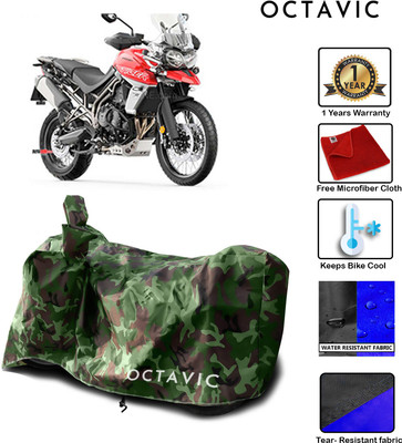 octavic Waterproof Two Wheeler Cover for Triumph(Tiger 800 XCA, Green)