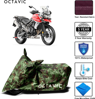 octavic Waterproof Two Wheeler Cover for Triumph(Tiger 800 XCA, Green)