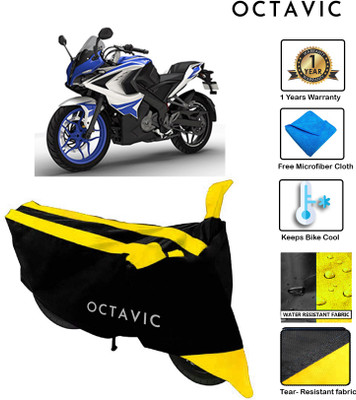 octavic Waterproof Two Wheeler Cover for Bajaj(Pulsar RS 200, Yellow)