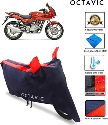 octavic Waterproof Two Wheeler Cover for Bajaj(Pulsar 220 DTS-i, Red)