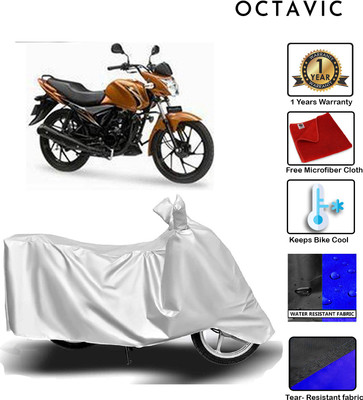 octavic Waterproof Two Wheeler Cover for Suzuki(Sling, Silver)