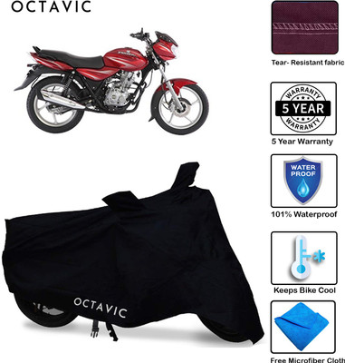 octavic Waterproof Two Wheeler Cover for Bajaj(Discover 125 DTS-i, Black)