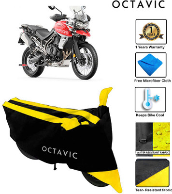 octavic Waterproof Two Wheeler Cover for Triumph(Tiger 800 XCA, Yellow)