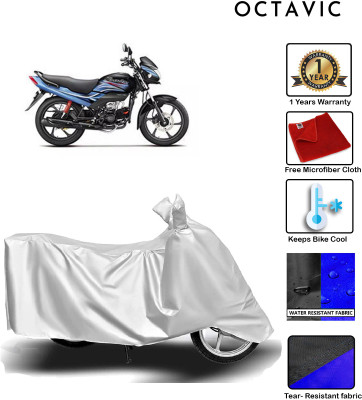 octavic Waterproof Two Wheeler Cover for Honda(Passion Pro, Silver)
