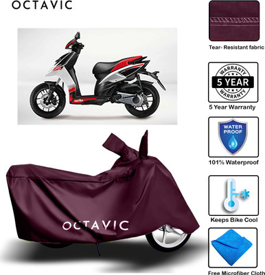 AUTOCAD Waterproof Two Wheeler Cover for Aprilia(SR 125, Maroon)