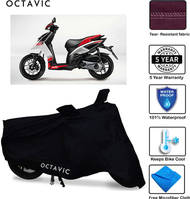 AUTOCAD Waterproof Two Wheeler Cover for Aprilia(SR 125, Black)