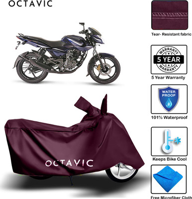 octavic Waterproof Two Wheeler Cover for Bajaj(Pulsar 135 LS DTS-i, Maroon)