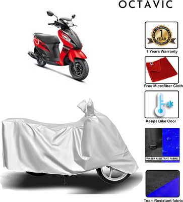 octavic Waterproof Two Wheeler Cover for Suzuki(Let's, Silver)