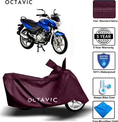 octavic Waterproof Two Wheeler Cover for Bajaj(Discover 100 DTS-i, Maroon)