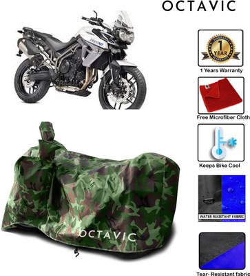 octavic Waterproof Two Wheeler Cover for Triumph(Tiger 800 XR, Green)