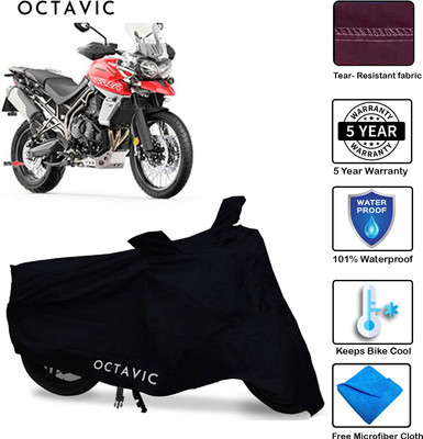 octavic Waterproof Two Wheeler Cover for Triumph(Tiger 800 XCA, Black)