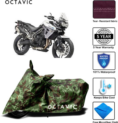 octavic Waterproof Two Wheeler Cover for Triumph(Tiger 800 XR, Green)