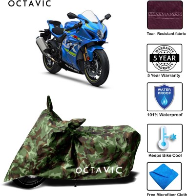 octavic Waterproof Two Wheeler Cover for Suzuki(GSX, Green)