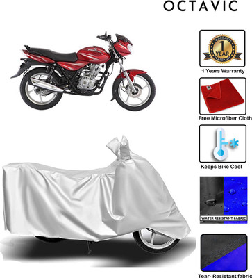octavic Waterproof Two Wheeler Cover for Bajaj(Discover 125 DTS-i, Silver)