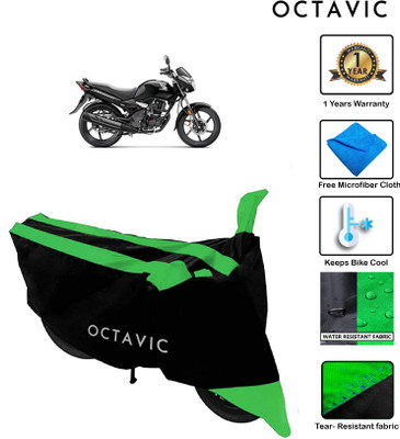 octavic Waterproof Two Wheeler Cover for Honda(Unicorn, Green)