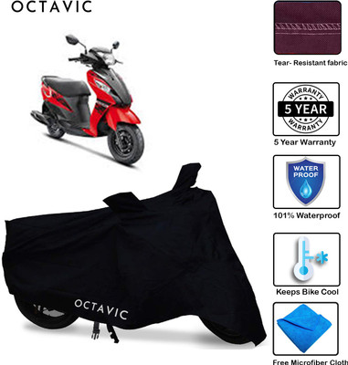 AUTOCAD Waterproof Two Wheeler Cover for Suzuki(Let's, Black)