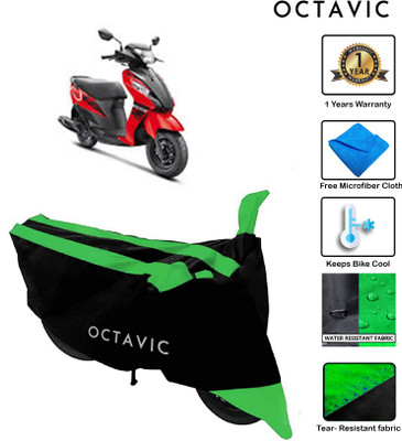 octavic Waterproof Two Wheeler Cover for Suzuki(Let's, Green)
