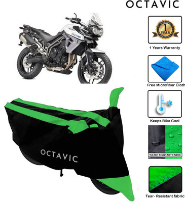 octavic Waterproof Two Wheeler Cover for Triumph(Tiger 800 XR, Green)
