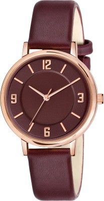 DREALEX Maroon Leather Belt Ladies Analog Watch  - For Women