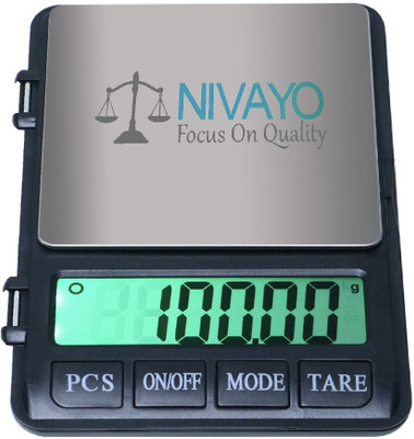 NIVAYO Electronic DIGITAL Scale,MH-999 (600 gram x 0.01 Gram) Digital Jewellery Weighing Scale, Gold & Silver ornaments Weight Measuring machine Portable Weighing Scale for homes and professionals Weighing Scale ,(Beta-22) Black Weighing Scale(Black)