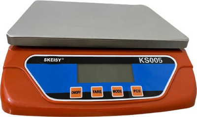 MSNL steel-ks-005-orange weight machine for kitchen and for 30kg/1gm with adaptor Weighing Scale(Orange)