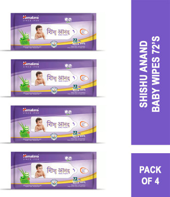 HIMALAYA SHISHU ANAND BABY WIPES 72S (PO4)(4 Wipes)