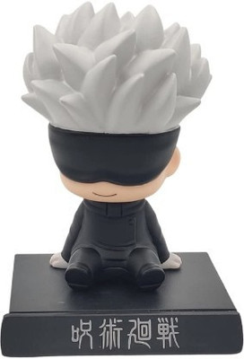 Quirkmall Satoru Gojo Jujutsu Kaisen Phone Holder Car Decoration Bobblehead(Black)