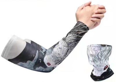 FABSPORTS Nylon Arm Sleeve For Men & Women With Tattoo(Free, Multicolor)