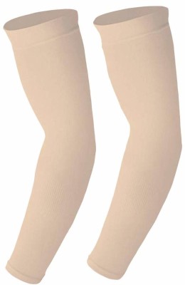 Caprio Cotton Arm Sleeve For Men & Women(Free, Beige)