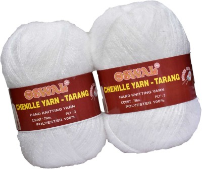 M.G Enterprise Represents Oswal 3 Ply Knitting Yarn Wool, White 400 gm Art-HEJ