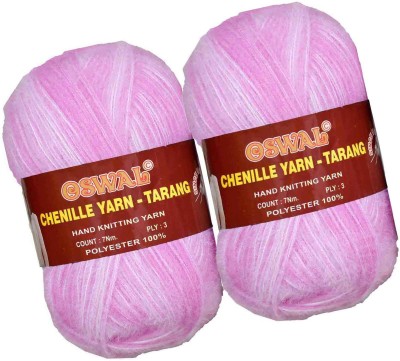 KNIT KING Represents Oswal 3 Ply Knitting Yarn Wool, Light Multi Pink 500 gm Art-HDG