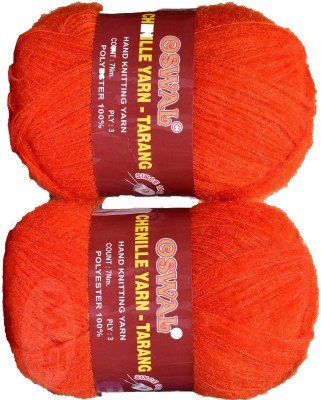 Simi Enterprise Represents Oswal 3 Ply Knitting Yarn Wool, Deep Orange 600 gm Art-HEH